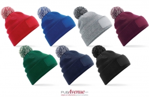 Bonnet pompon personnalisé avec patch Snowstar®