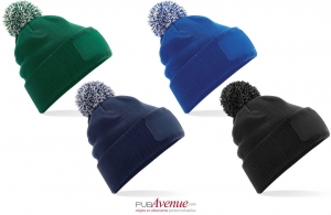 Bonnet pompon personnalisé avec patch Snowstar®
