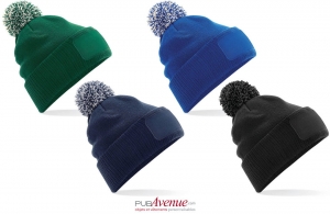 Bonnet pompon personnalisé avec patch Snowstar®