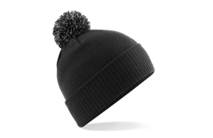 Bonnet ski snowboard personnalisé avec revers et pompon