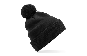 Bonnet personnalisé ski snowboard à fibre bio avec pompon