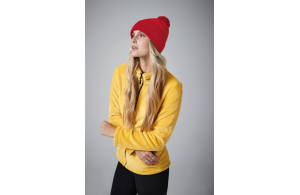 Bonnet personnalisé ski snowboard à fibre bio avec pompon