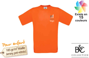 T-shirt b&c exact 190 pour enfant publicitaire personnalisé 
