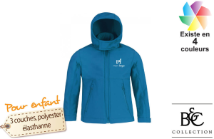 Veste softshell haute performance personnalisée pour enfant 