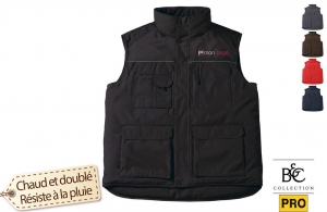 Blouson de travail sans manche b&c pour professionnel