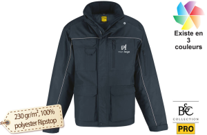 Blouson de travail multipoches professionnel B&C Pro