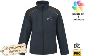 Veste softshell de travail professionnelle B&C Pro personnalisée 