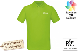 Polo personnalisé B&C OEKO-TEX® en coton bio pour homme