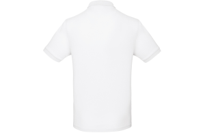 Polo personnalisé blanc OEKO-TEX® en coton bio pour homme