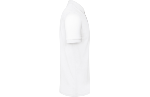 Polo personnalisé blanc OEKO-TEX® en coton bio pour homme