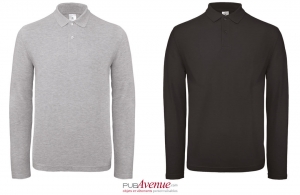 Polo B&C ID.001 manches longues pour homme