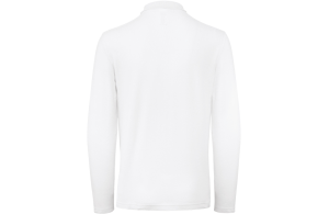 Polo b&c ID.001 blanc manches longues pour homme