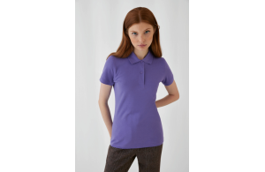 Polo personnalisé B&C OEKO-TEX® en coton bio pour femme