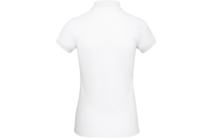 Polo personnalisé blanc OEKO-TEX® en coton bio pour femme