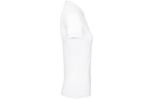 Polo personnalisé blanc OEKO-TEX® en coton bio pour femme