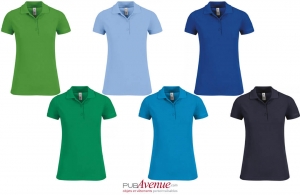 Polo personnalisé B&C safran chic et décontracté femme