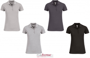 Polo personnalisé B&C safran chic et décontracté femme