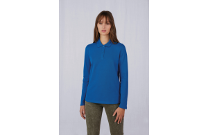 My polo b&c personnalisé manches longue pour femme