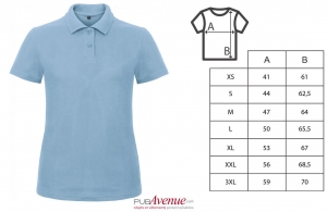 Polo promotionnel à manches courtes B&C personnalisé pour femme