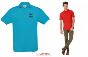 Polo personnalisé B&C safran chic et décontracté homme