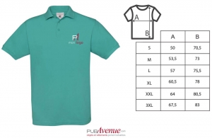 Polo personnalisé B&C safran chic et décontracté homme