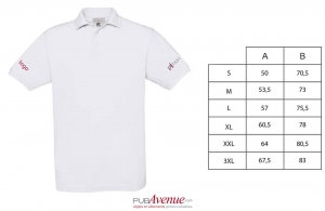 Polo personnalisé chic et décontracté B&C safran blanc homme