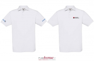 Polo personnalisé chic et décontracté B&C safran blanc homme