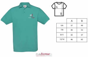 Polo personnalisé B&C safran chic et décontracté enfant