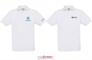 Polo personnalisé chic et décontracté B&C safran blanc enfant