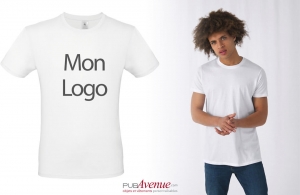 T-shirt b&c exact 190 blanc pour homme