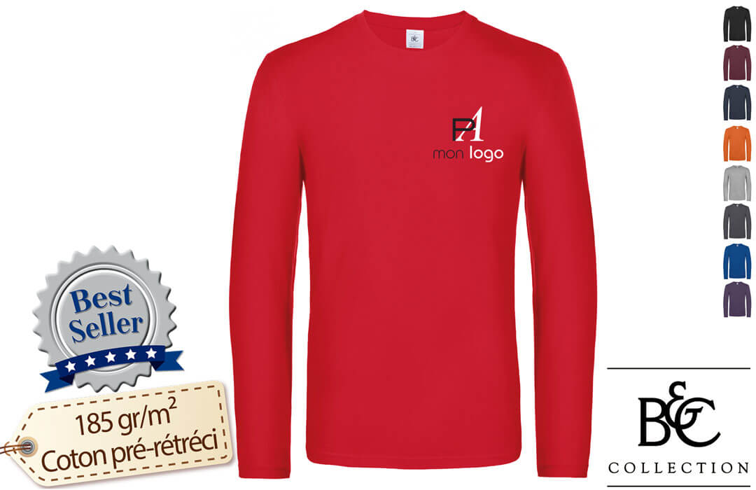 T shirt b c 190 manches longues pour homme