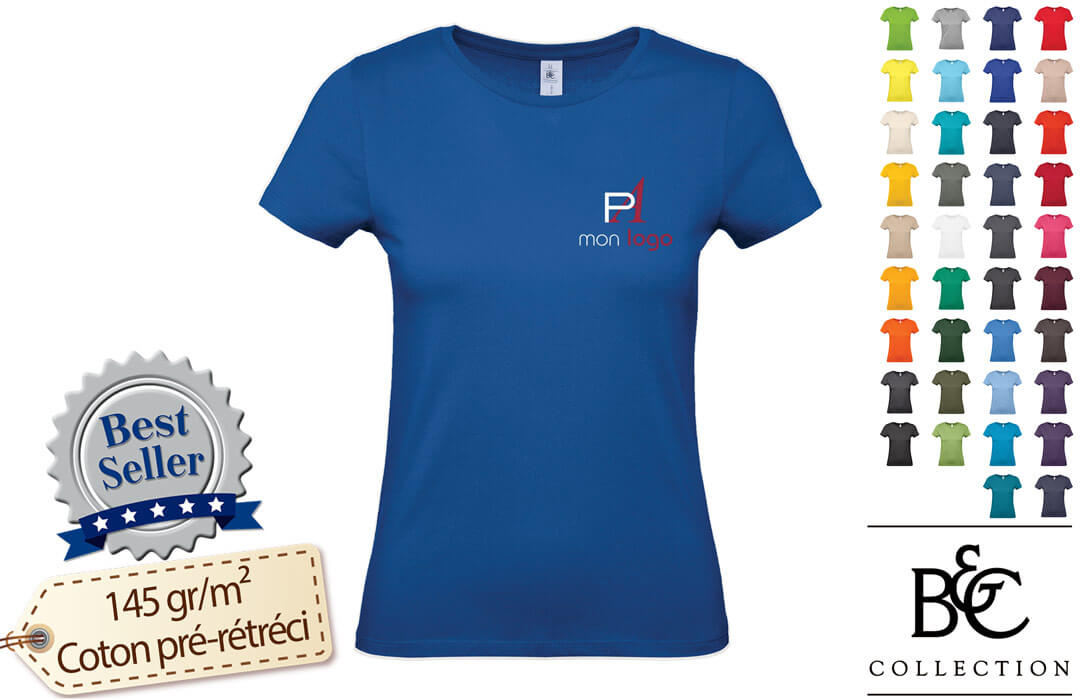 T shirt b c exact 150 pour femme publicitaire personnalis