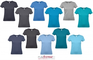 Tee shirt personnalisé b&c exact 150 pour femme