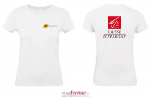 T-shirt publicitaire à manches courtes b&c exact 150 blanc pour femme