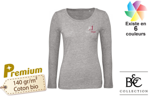 Tee shirt manches longues en coton BIO pour femme