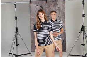 Polo marinière personnalisé à fine rayure