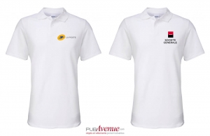 Polo personnalisé tendance gildan blanc pour homme