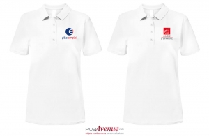 Polo tendance gildan blanc pour femme