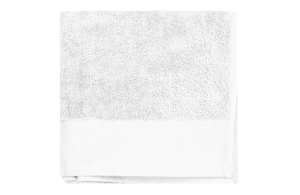 Serviette de plage blanche personnalisé en coton bio 100 x 50