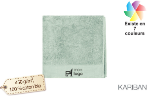 Drap de bain personnalisé en coton bio organic 140 x 70