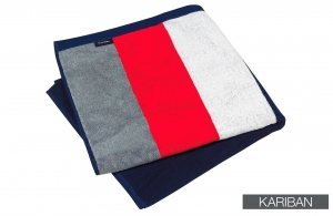 Drap de plage rayé personnalisé en coton de velours 180 x 90