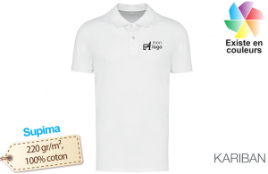 Polo personnalisé supima® coupe ajustée pour homme