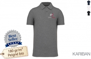 Polo personnalisé kariban en coton biologique pour homme