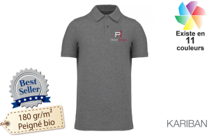 Polo personnalisé kariban en coton biologique pour homme