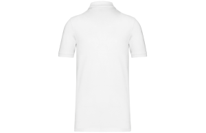 Polo personnalisé blanc en coton biologique pour homme