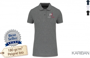 Polo personnalisé kariban en coton biologique pour femme