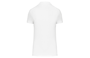 Polo personnalisé blanc en coton biologique pour femme