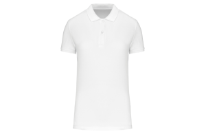 Polo personnalisé blanc en coton biologique pour femme