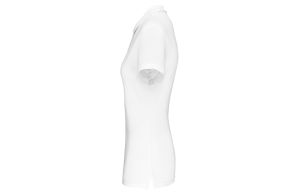 Polo personnalisé blanc en coton biologique pour femme