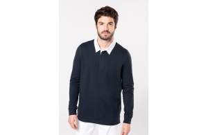 Polo rugby personnalisé à manches longues pour homme